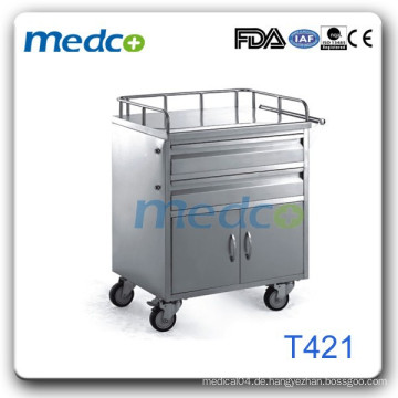 Medizinischer Edelstahl-Trolley T421